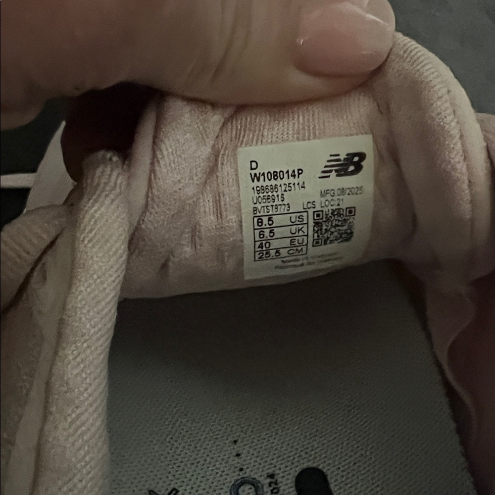 New Balance Women's Soft Pink Athletic Shoes - Picture 2 of 3